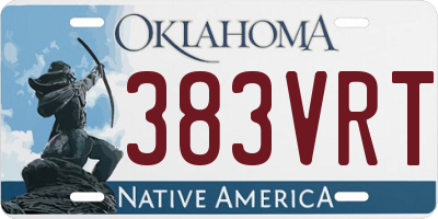 OK license plate 383VRT