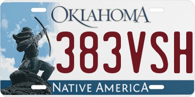 OK license plate 383VSH