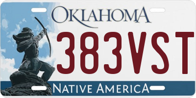 OK license plate 383VST