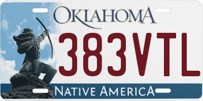 OK license plate 383VTL
