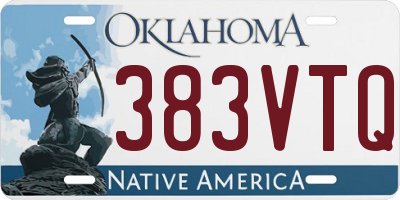 OK license plate 383VTQ