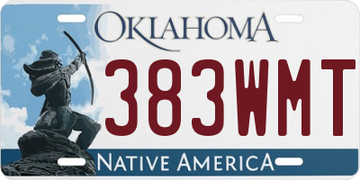 OK license plate 383WMT