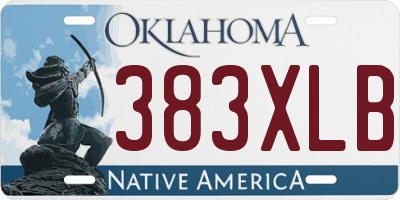 OK license plate 383XLB