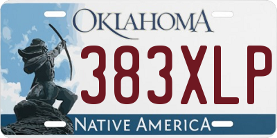 OK license plate 383XLP