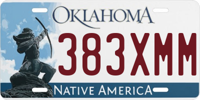 OK license plate 383XMM