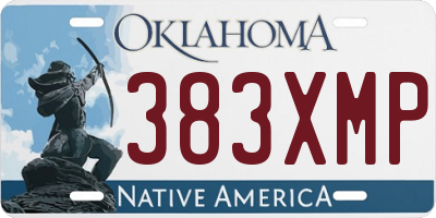 OK license plate 383XMP