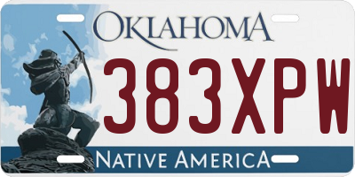 OK license plate 383XPW