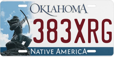 OK license plate 383XRG
