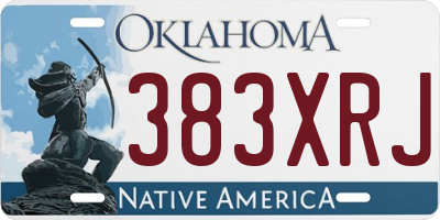 OK license plate 383XRJ