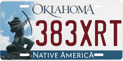 OK license plate 383XRT