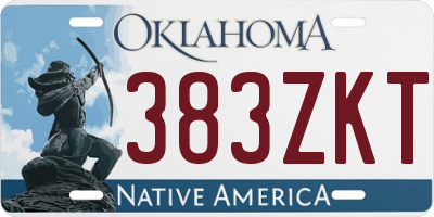 OK license plate 383ZKT