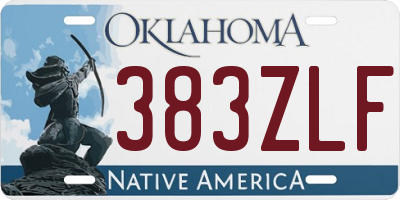 OK license plate 383ZLF