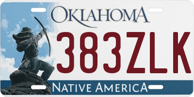 OK license plate 383ZLK