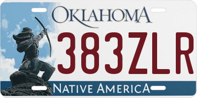 OK license plate 383ZLR