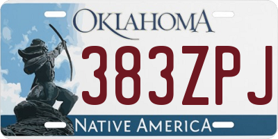 OK license plate 383ZPJ