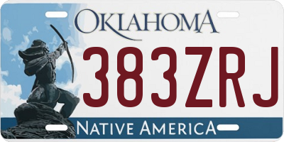 OK license plate 383ZRJ