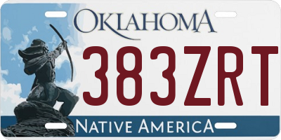 OK license plate 383ZRT