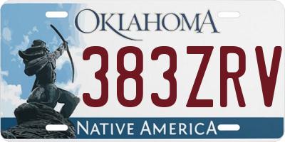 OK license plate 383ZRV