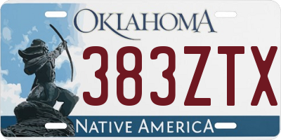 OK license plate 383ZTX