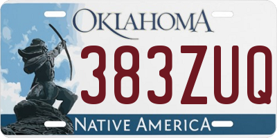 OK license plate 383ZUQ