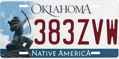 OK license plate 383ZVW