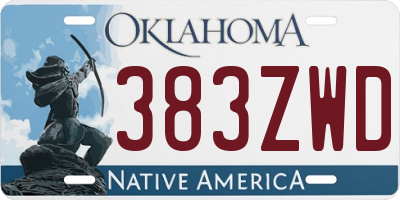 OK license plate 383ZWD