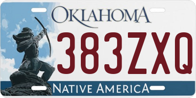 OK license plate 383ZXQ