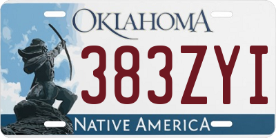 OK license plate 383ZYI