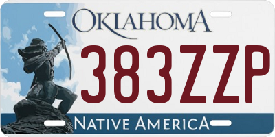 OK license plate 383ZZP