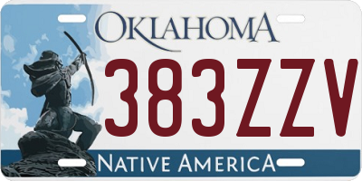 OK license plate 383ZZV