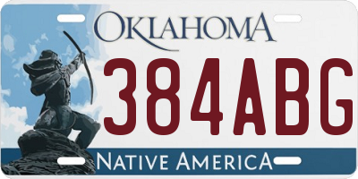 OK license plate 384ABG