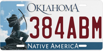 OK license plate 384ABM
