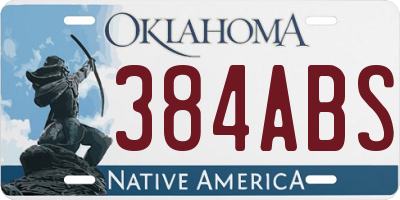 OK license plate 384ABS