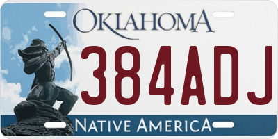 OK license plate 384ADJ