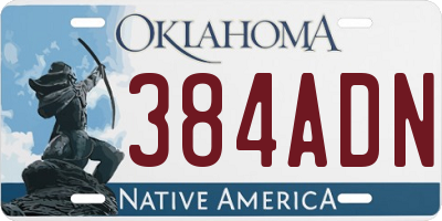 OK license plate 384ADN