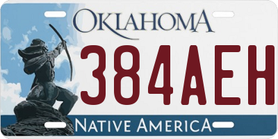 OK license plate 384AEH