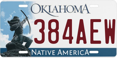 OK license plate 384AEW