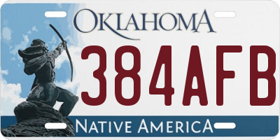 OK license plate 384AFB