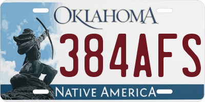 OK license plate 384AFS