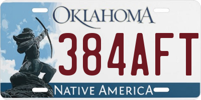 OK license plate 384AFT
