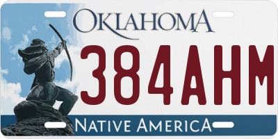 OK license plate 384AHM