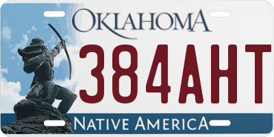 OK license plate 384AHT
