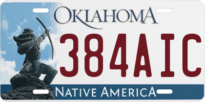 OK license plate 384AIC