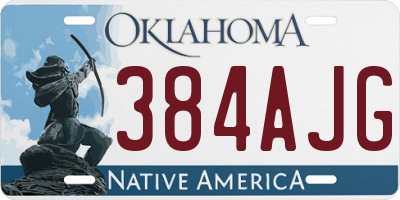 OK license plate 384AJG