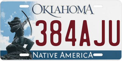 OK license plate 384AJU