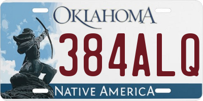 OK license plate 384ALQ