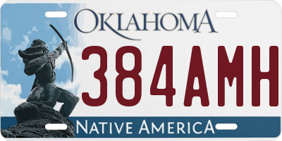 OK license plate 384AMH