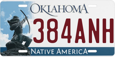 OK license plate 384ANH