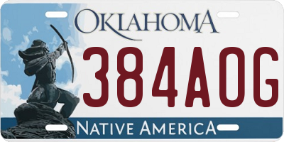 OK license plate 384AOG