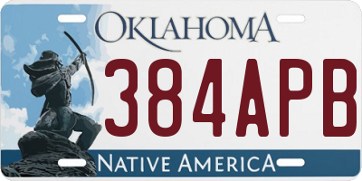 OK license plate 384APB